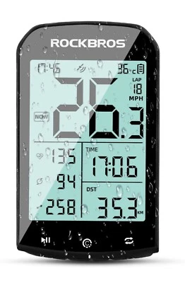 ROCKBROS Bike Computer Wireless Cycling Computers ANT+ Bluetooth Bicycle Compute - Image 1 of 4