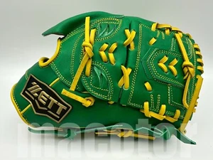 ZETT Special Pro Order 12" Pitcher Baseball Glove Green Yellow RHT MLB Rare Ace - Picture 1 of 4
