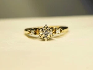 Vintage Diamond Engagement Ring 14k Gold - Picture 1 of 12