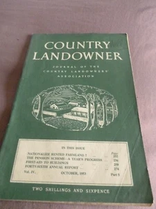 VINTAGE COUNTRY LANDOWNER BI MONTHY JOURNAL  OCT 1953  - Picture 1 of 4
