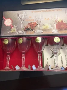 Cristal D Arques Washington Cordial Gläser (6) in Box - Bild 1 von 10