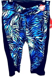 plus sz S /16 TS TAKING SHAPE Tropical Burst Knee Short Pant Gym Activewear NWT - Picture 1 of 6
