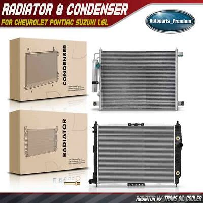Radiator & AC Condenser Cooling Kit for Chevrolet Aveo Aveo5 Pontiac Wave Suzuki - Image 1 of 4