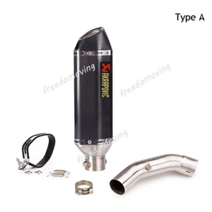 Mid Exhaust Link Pipe Slip On Muffler Modified For Duke 125 250 390 RC390 390ADV - Picture 1 of 12