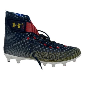 Under Armour UA Highlight Football Cleats Men's 12 MC LE USA Red White Blue - Picture 1 of 7