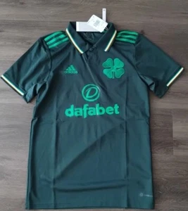 Small Men's Celtic FC adidas Soccer Green 4th Fourth Polo Jersey IC1500 Shamrock - Picture 1 of 7
