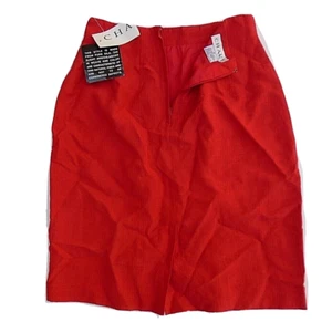Chaus women's 100% Silk Skirt size 6 Red - Picture 1 of 4