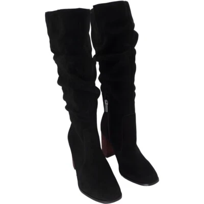 Espléndidas Botas para Mujer Gamuza Gladis Acanaladas Punta Cuadrada Tacón Alto Botas Talla 6.5 Foto 1 de 4