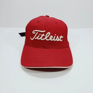 Titleist FootJoy FJ Strapback Adjustable Adult Golf Cap Hat Red - Picture 1 of 9