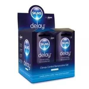 Skins Benzocaine Delay Gel Foils 3ml 36 Pieces with POS, New - Picture 1 of 2