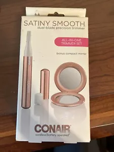 Conair Satiny Smooth Dual Blade Precision Trimmer w/ Bonus Compact Mirror LT3BN - Picture 1 of 4