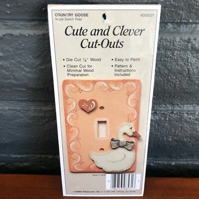Cubierta Interruptor Luz Country Goose Hágalo Usted Mismo Proyecto Lindo Inteligente Recortes De Colección Foto 1 de 2