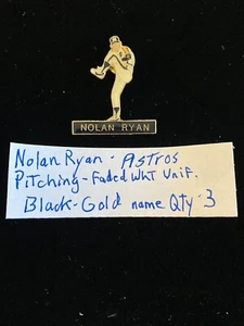 Vintage Lapel Pin  Rare Nolan Ryan Houston Astros, Black Gold Writing - Picture 1 of 1