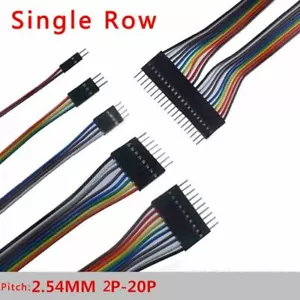 Ein-/Doppelreihig DuPont 2,54 mm Kabel Band Jumper Draht Stecker-Stecker 2/3/4/5/6-20P - Bild 1 von 5