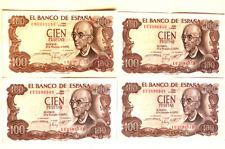 Set 4 Billetes de Cien 100 Pesetas 1970 Manuel Falla UNC