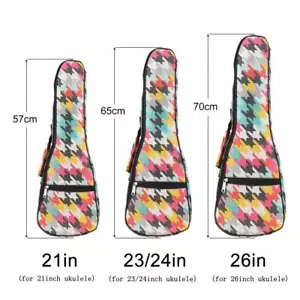 21/23/26" Soprano Ukulele Gig Bag Folk Concert Uku 10mm Soft Padded Uke Bag Case - Picture 1 of 10