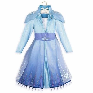 NWT Disney Store Ice Queen Elsa Costume Dress for Girls Frozen II Blue New! - Picture 1 of 3