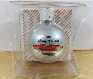 Chevy 1969 Camero Glass Christmas Ornament Fire Wheel Classic 2014 Silver - Picture 1 of 4