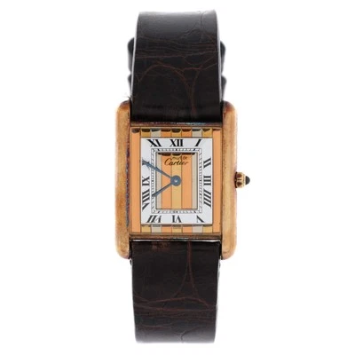 Reloj de cuarzo Cartier Must de Cartier Tank enchapado en plata de ley Vermeil Foto 1 de 4