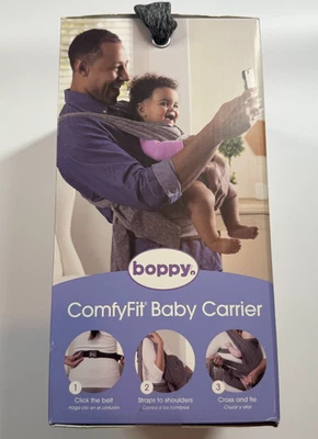 Portabebés Boppy Cómodo Ajuste Gris Jaspeado Envoltura Híbrida 0m+ 8-35lbs Suave Foto 1 de 4