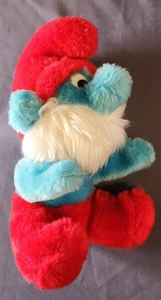 Bambola di peluche puffo papà vintage - I puffi peluche giocattolo - Foto 1 di 8