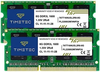 16GB Kit(2X8Gb) DDR3L / DDR3 1600 Mhz (DDR3L-1600) PC3L-12800 / PC3-12800 Non-Ec - Immagine 1 di 4
