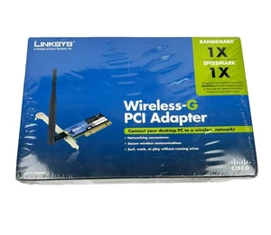 Linksys WMP54G Wireless G PCI Adapter With Antenna NEW & SEALED - Picture 1 of 4