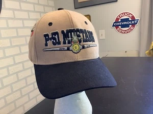 P-51 Mustang Hut Riemen hinten braun schwarz 3D bestickt CAF Retro Militär Luft  - Bild 1 von 9