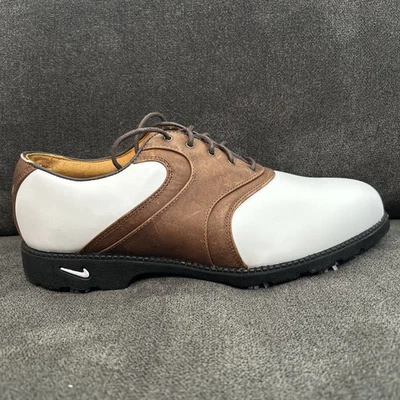 Zapato de golf Nike Waverly Last para hombre 6,5 blanco marrón Air Accel Lite Scorpion Spike Foto 1 de 4