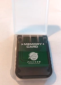 Tarjeta de memoria PlayStation 2 Pelican verde en estuche de plástico probada limpia - Imagen 1 de 2