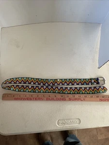 Vintage Handmade Native American Colorful Beaded Sash/Belt 37” - Picture 1 of 7