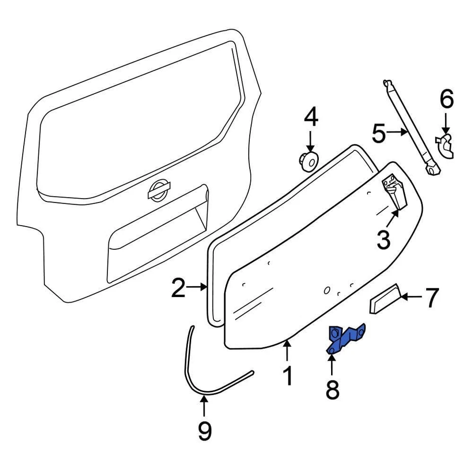 For Nissan Pathfinder 2005-2012 Nissan 90332EA500 Rear Liftgate Glass Striker Foto 1 de 1