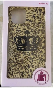 NIB Juicy Couture CROWN SILICONE PHONE CASE Iphone 12 ANIMAL PRINT Leopard - Picture 1 of 2