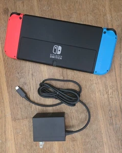Nintendo Switch OLED-Modell Konsole Neon-Rot & Neon-Blau Joy-Con HK-Version Gut - Bild 1 von 5