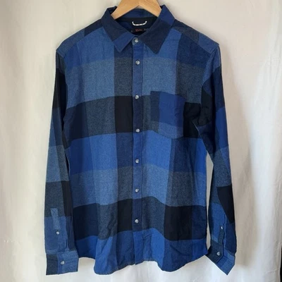 CAMISA DE FRANELA ESTOICA ~ PARA HOMBRE Mediana ~ ALGODÓN ABOTONADA. Azul Foto 1 de 4