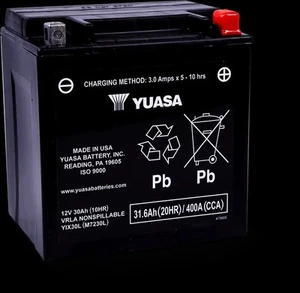 Yuasa YIX30L Maintenance Free AGM 12 Volt Battery - Picture 1 of 4
