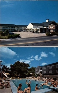 West Dennis Massachusetts Huntsman Motor Lodge piscina exterior postal sin usar - Imagen 1 de 2