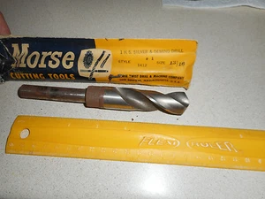 Vintage Morse Tools 13/16" HS Silver & Deming Drill No. 1 Style 1412 GUC - Picture 1 of 12