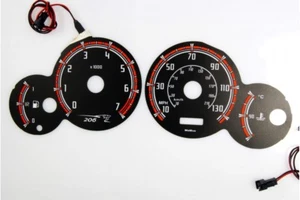 Peugeot 206 design 1 glow gauge plasma dials tachoscheibe glow shift indicators - Picture 1 of 7