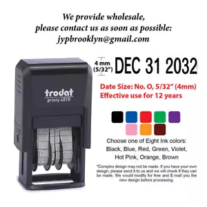 Mini Trodat 4810 Self Inking Rubber Date Stamp - Date Size 5/32" - Picture 1 of 3