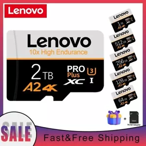 Lenovo 2TB Micro SD Card High Speed Class 10 Memory Card Nintendo Game SD Card  - Picture 1 of 6