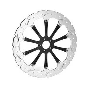 HARLEY 18" CONTRAST CUT/ POLISHED FRONT TWO-PIECE ROTOR - Picture 1 of 3