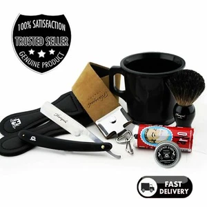 6 piezas Hombre Straight Razor Kit de afeitado Completo estilo Barber Set de afeitado para hombres - Imagen 1 de 3