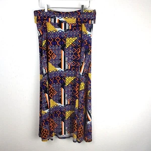 LULAROE Maxirock XL mehrfarbig Patchwork Bohemian kräftig hell geometrisch - Bild 1 von 9