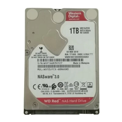 Western Digital 1TB WD10JFCX NAS 5400RPM 16MB SATA 2.5" Laptop HDD Hard Drive - Image 1 of 4