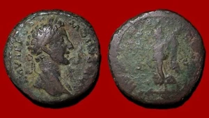 Römische Münze: Kommode - As, Victoria, Rom, TB+/TB, R1 [45ASCO1] - Bild 1 von 1