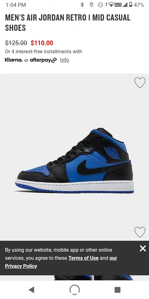 Size 13 - Air Jordan 1 Mid Royal Splatter - Image 1 of 1