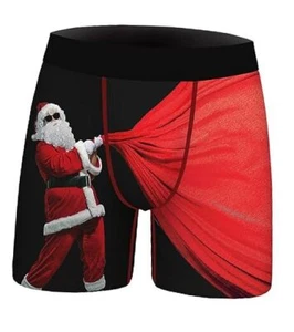 Christmas Underwear for Men Hilarious Gag Gifts Funny X-Large Christmas Santa - Picture 1 of 4