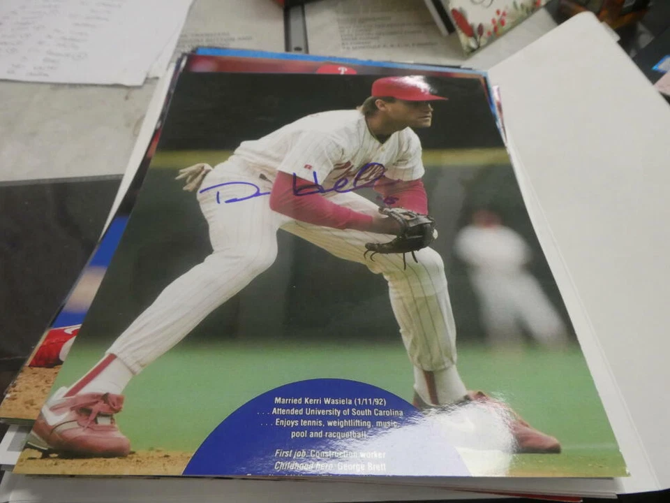 Dave Hollins Philadelphia Phillies Signed 8x10  Photo COA  5 - Image 1 of 1