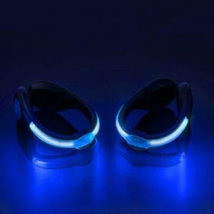 PAIR RECHARGEABLE SHOE LIGHTS LED ankle leg band Night Safety Running Walking - Picture 1 of 27